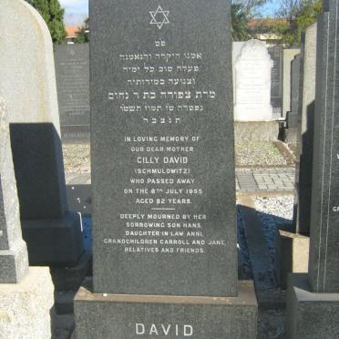 DAVID Cilly nee SCHMULOWITZ -1955