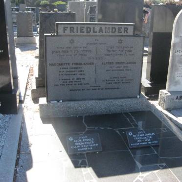 FRIEDLANDER Alfred 1881-1954 &amp; Margarete GINSBERG 1889-1964