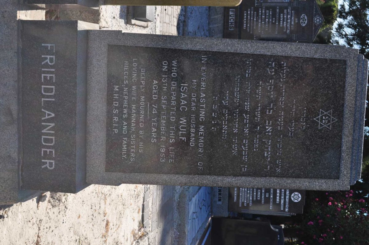 FRIEDLANDER Isaac Wulf -1953