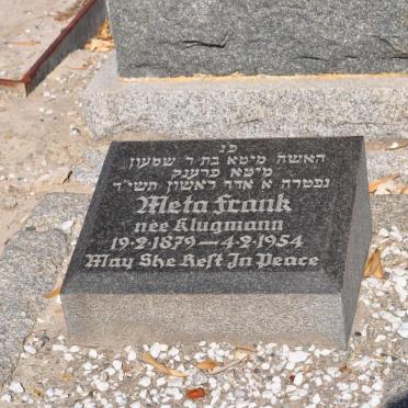 FRANK Meta nee KLUGMANN 1879-1954