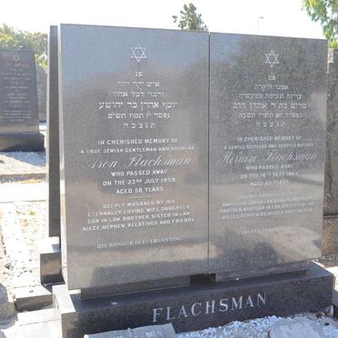 FLACHSMAN Aron -1959 &amp; Miriam -1964