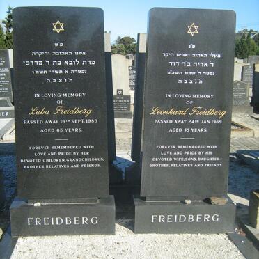 FREIDBERG Leonhard -1969 &amp; Luba -1985