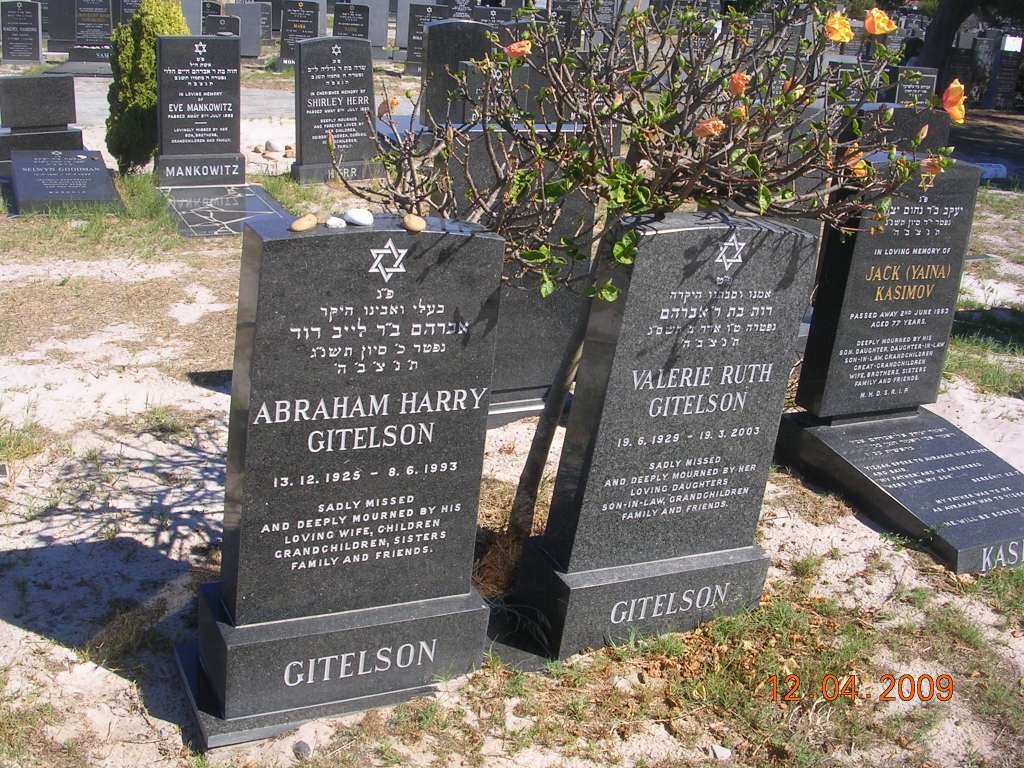 GITELSON Abraham Harry 1925-1993 &amp; Valerie Ruth 1929-2003
