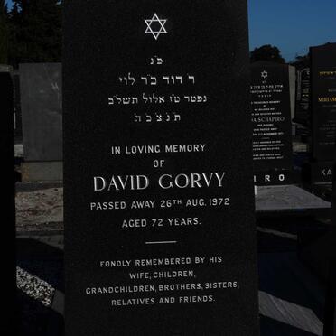 GORVY David -1972
