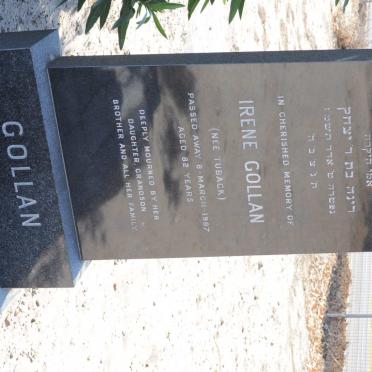 GOLLAN Irene nee TUBACK -1987