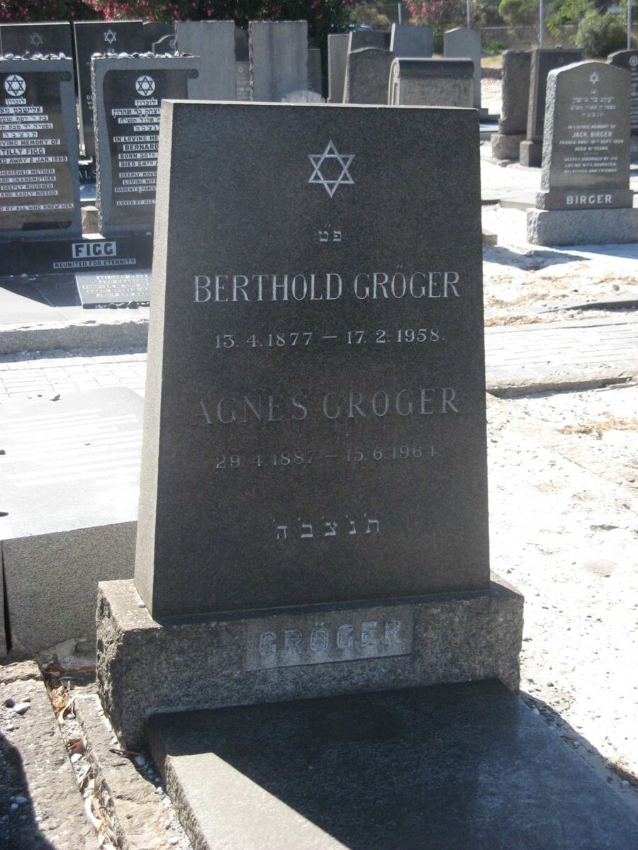 GRÖGER Berthold 1877-1958 &amp; Agnes 1887-1964