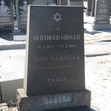 GRÖGER Berthold 1877-1958 &amp; Agnes 1887-1964