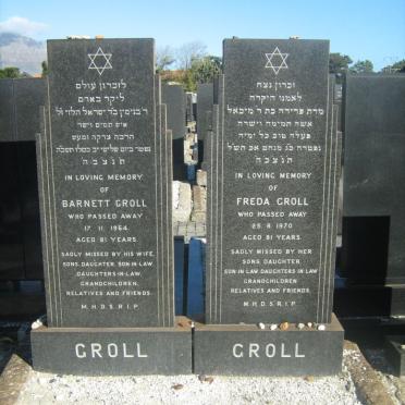 GROLL Barnett -1964 &amp; Freda -1970