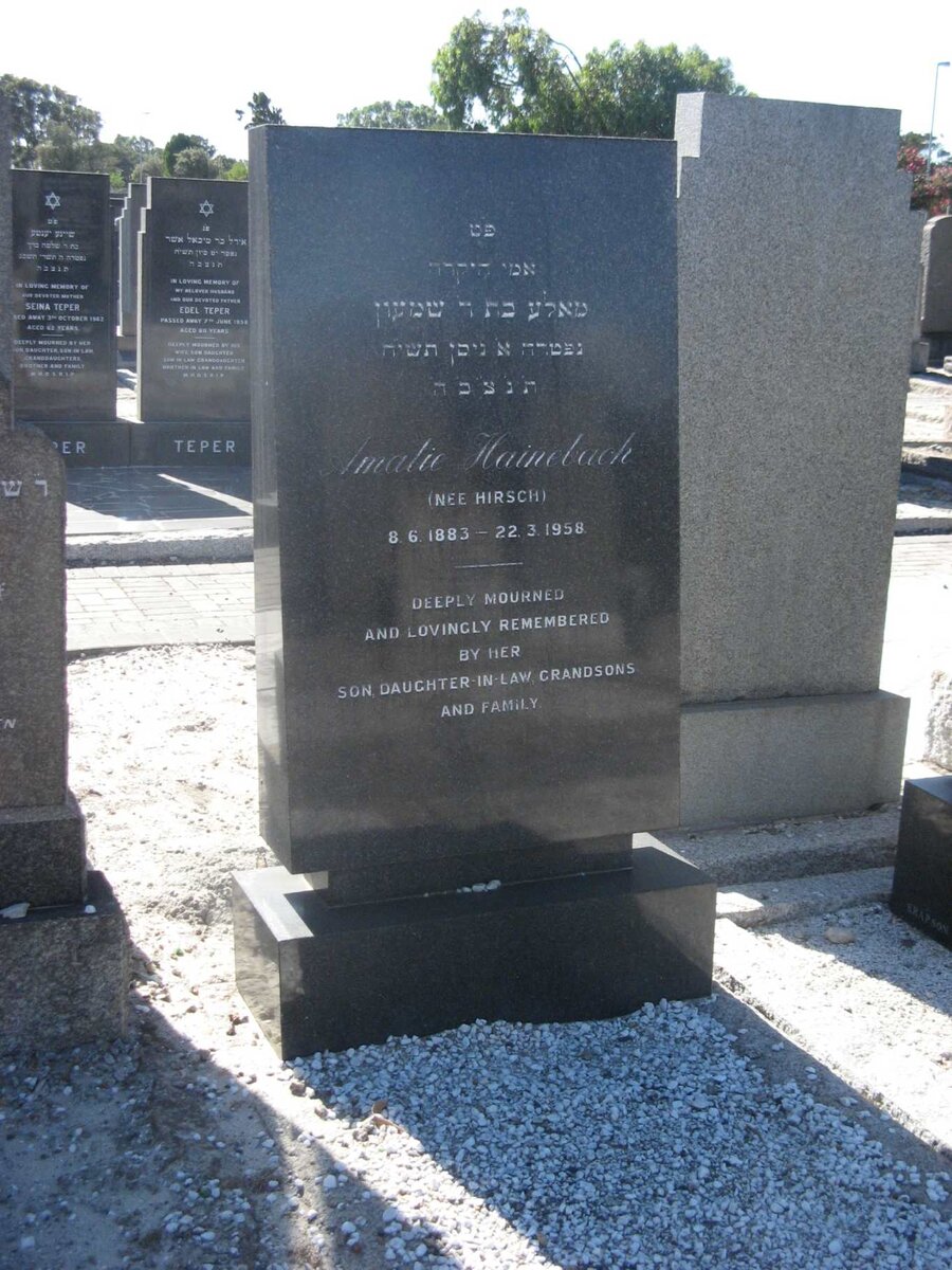 HAINEBACH Amalie nee HIRSCH 1883-1958