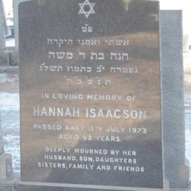 ISAACSON Hannah -1973