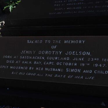 JOELSON Jenny Dorothy 1881-1947
