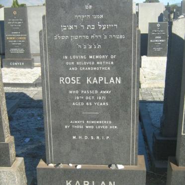 KAPLAN Rose -1971