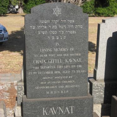 KAVNAT Chaia Gittel -1951