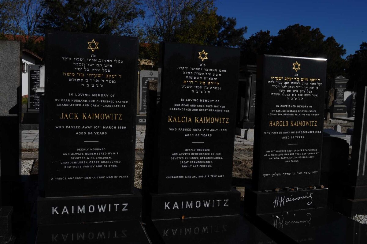 KAIMOWITZ Jack -1989 &amp; Kalcia -1999 :: KAIMOWITZ Harold -1994