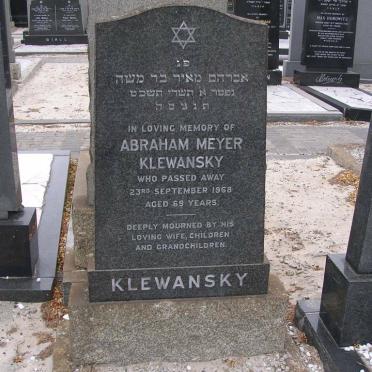 KLEWANSKY Abraham Meyer -1968