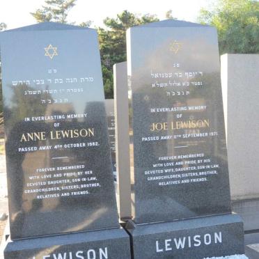 LEWISON Joe -1971 &amp; Anne -1982