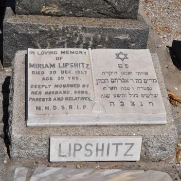 LIPSHITZ Miriam -1957