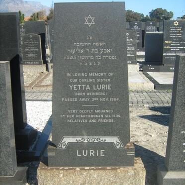 LURIE Yetta nee WEINBERG -1964
