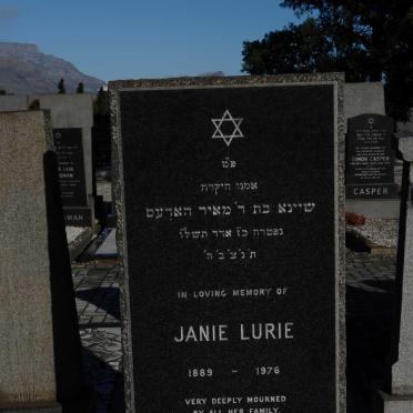 LURIE Janie 1889-1976