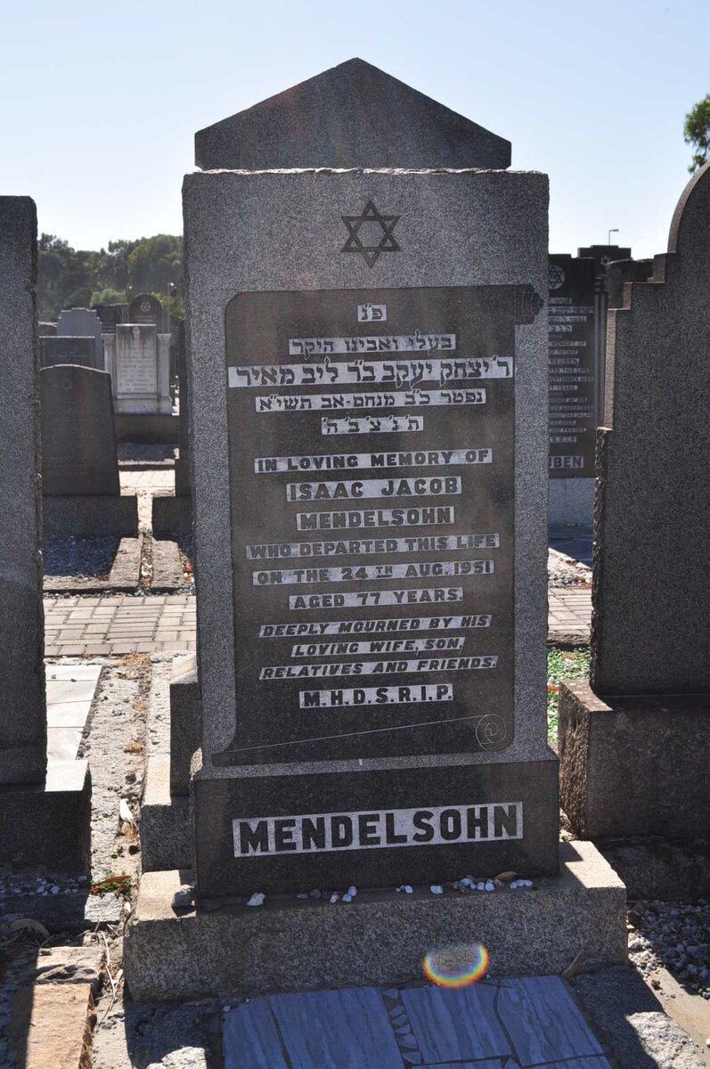 MENDELSOHN Isaac Jacob -1951