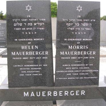 MAUERBERGER Morris -1974 &amp; Helen -1966
