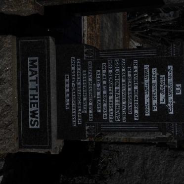 MATTHEWS Solomon -1954