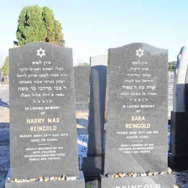 REINGOLD Harry Max -1973 &amp; Sara -1991