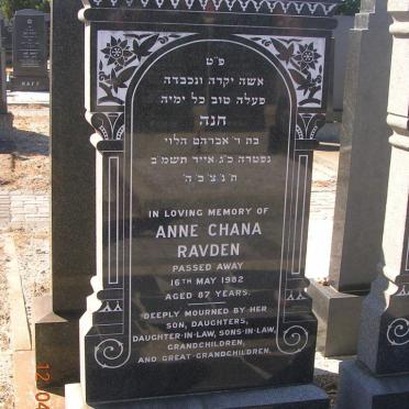 RAVDEN Anne Chana -1982