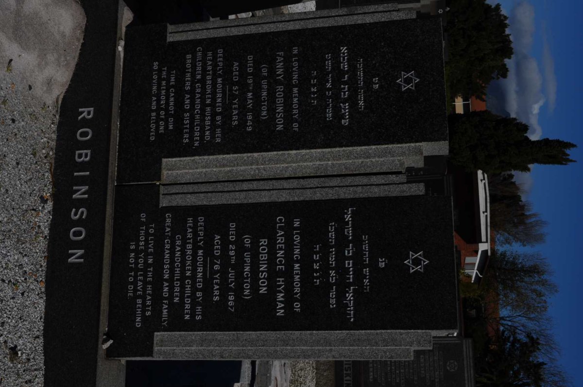 ROBINSON Clarence Hyman -1967 &amp; Fanny -1949