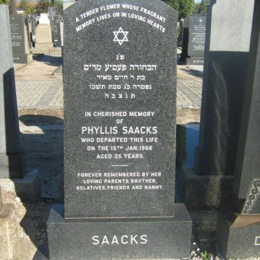 SAACKS Phyllis -1966