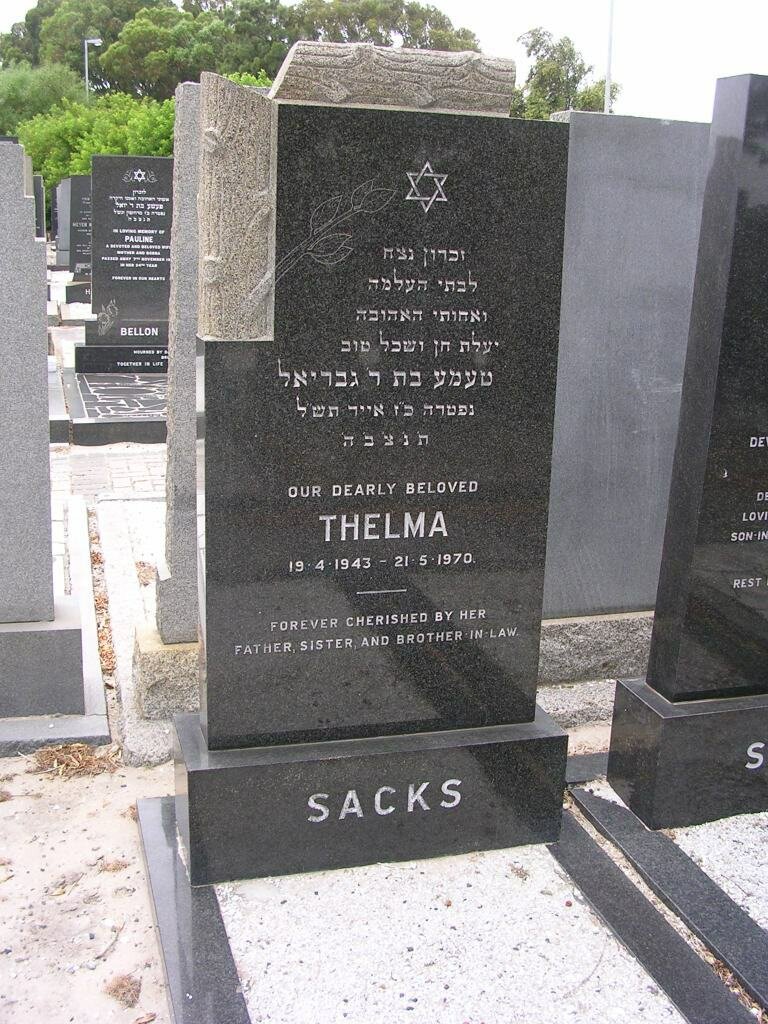 SACKS Thelma 1943-1970