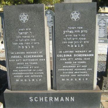 SCHERMANN Israel -1969 &amp; Goldina -1943