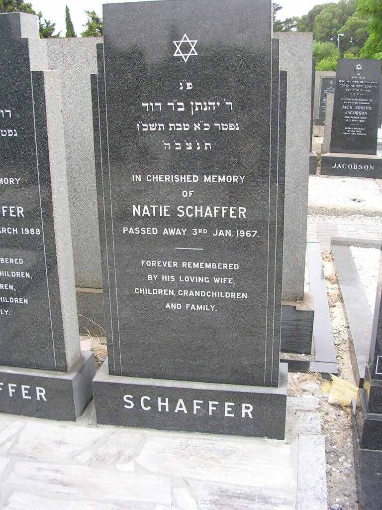 SCHAFFER Natie -1967 &amp; Rose -1988