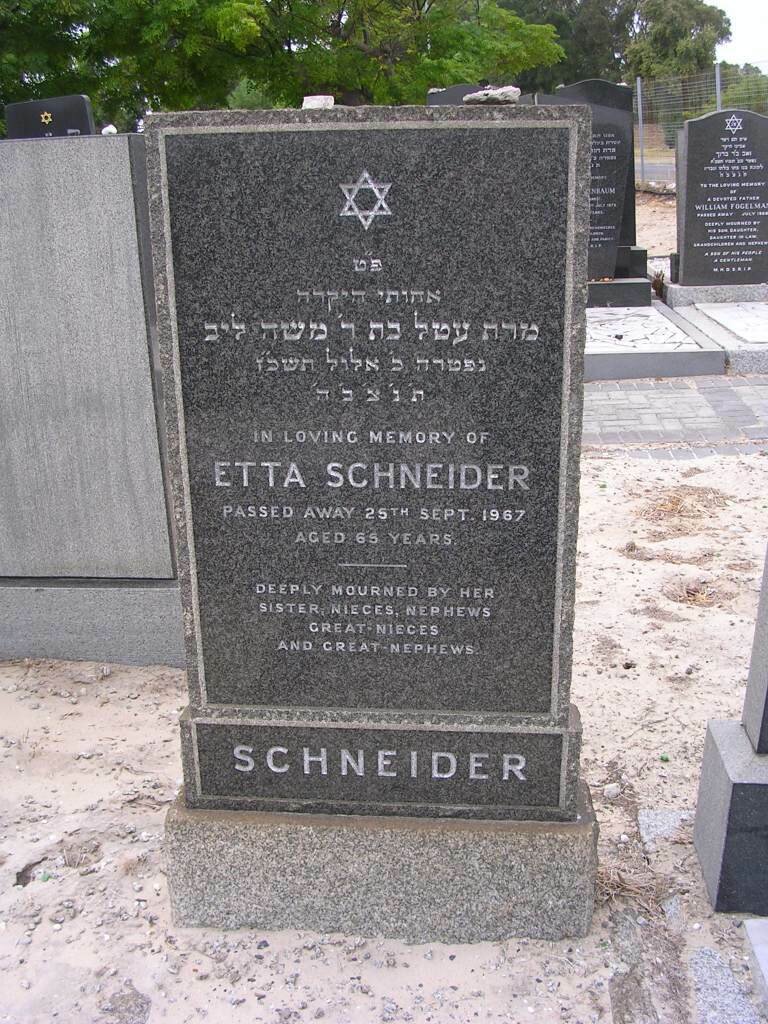 SCHNEIDER Etta -1967