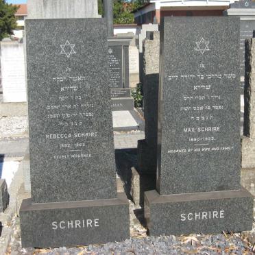 SCHRIRE Max 1880-1953 &amp; Rebecca 1882-1963