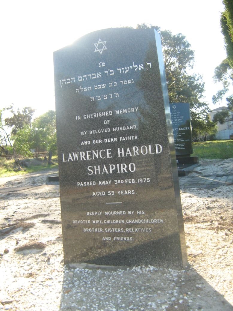 SHAPIRO Lawrence Harold -1975