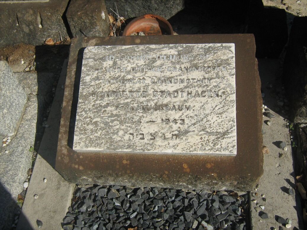 STADTHAGEN Henriette nee NUSSBAUM 1854-1943