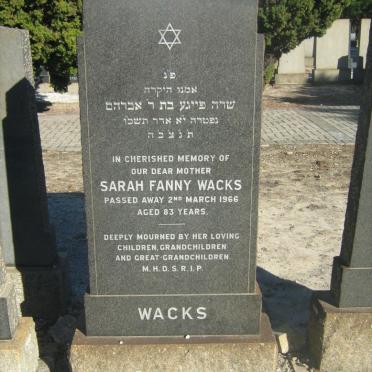 WACKS Sarah Fanny -1966