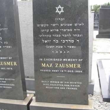 ZAUSMER Max -1966 &amp; Gladys -1974