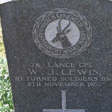 LEWIS W.J. -1920
