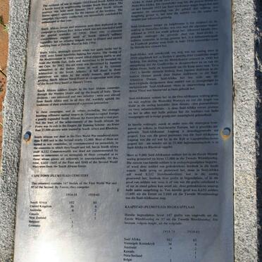 1. War Graves Information Plaque