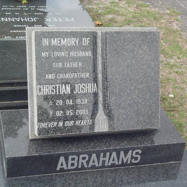 ABRAHAMS Christian Joshua 1938-2003