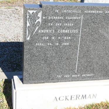 ACKERMAN Andries Cornelius 1924-1964