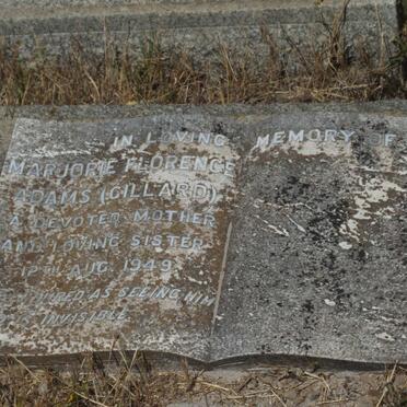 ADAMS Marjorie Florence nee GILLARD -1949