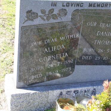 AFRICA Daniel Thomas 1894-1975 &amp; Alieda Cornelia 1892-1973