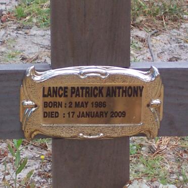 ANTHONY Lance Patrick 1986-2009