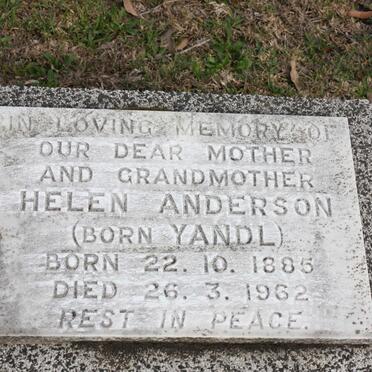 ANDERSON Helen nee YANDL 1885-1962