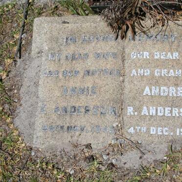 ANDERSEN Andrew R. -198? &amp; Annie E. -1949