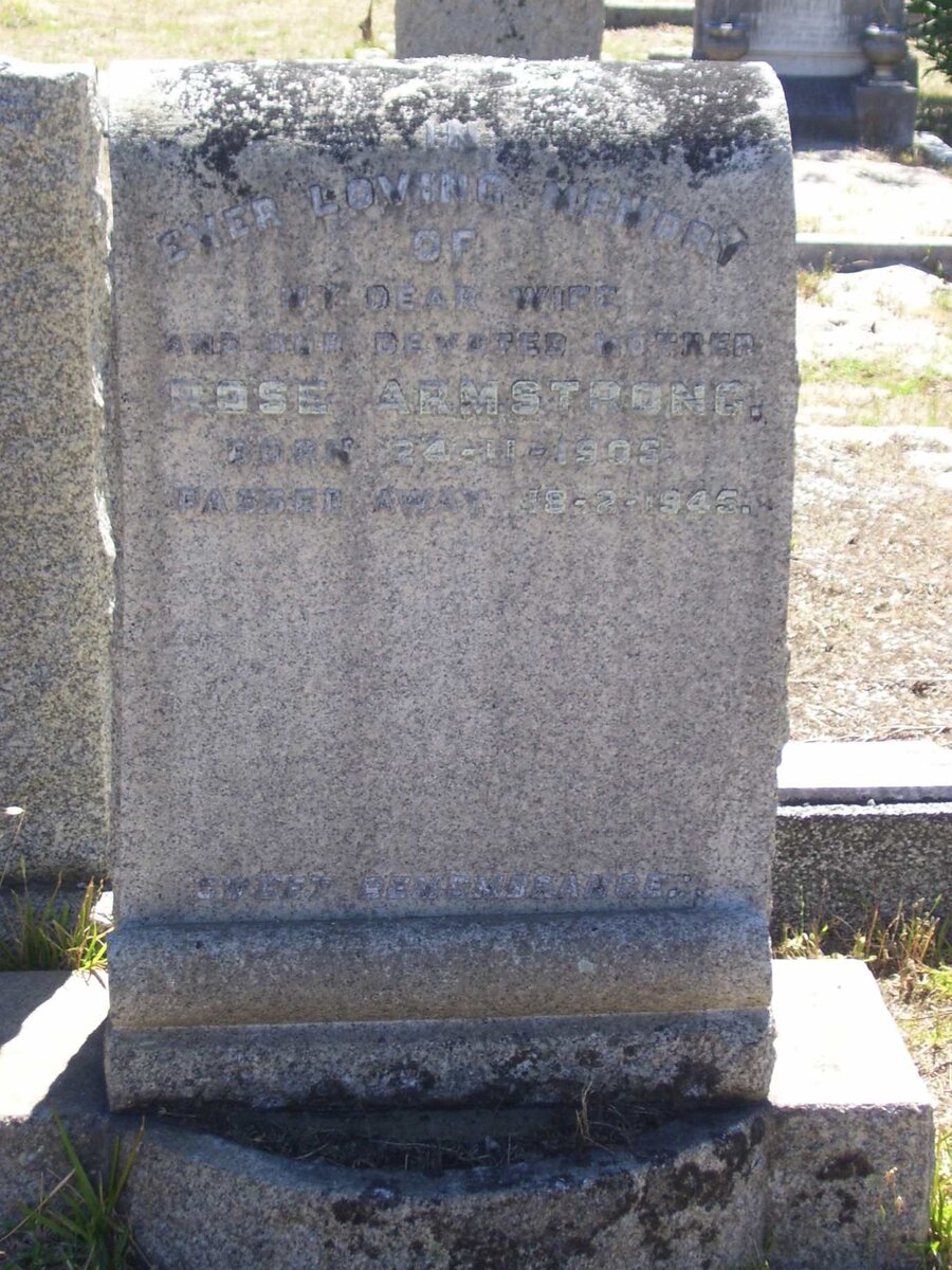 ARMSTRONG Rose 1905-1945