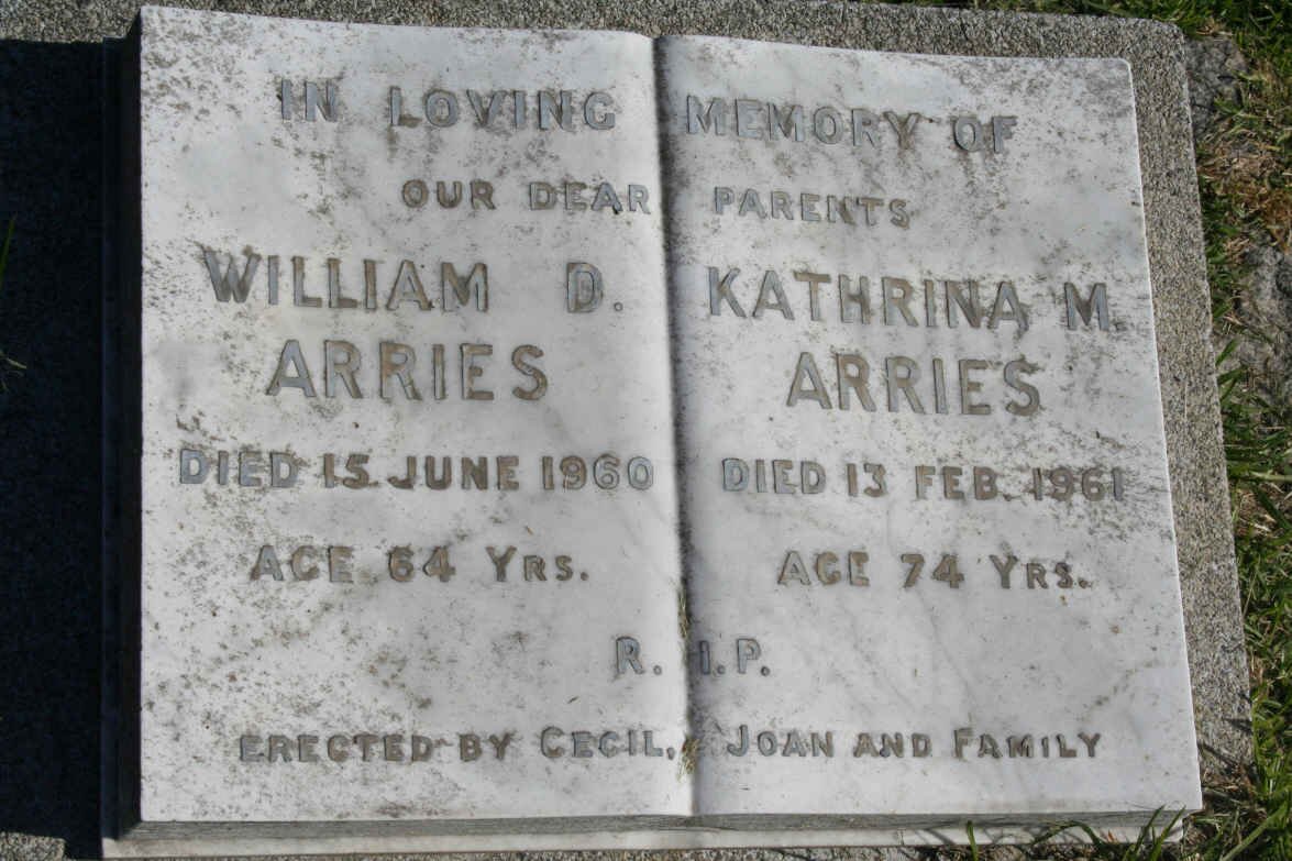 ARRIES William D. -1960 &amp; Kathrina M. -1961